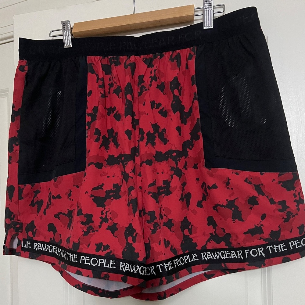 RawGear Men’s “For The People” Red Shorts Size XL